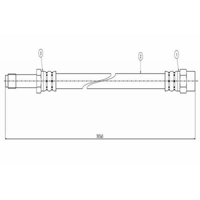 Fren Hortumu Ön Sağ veya Sol CAVO C800 100A