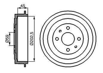 Kampana Arka Sağ veya Sol BOSCH 0 986 477 109  51864509 51945971 60813016 7774593 51822458 51916180