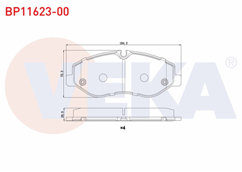 Fren Disk Balata Ön VEKA BP11623-00  