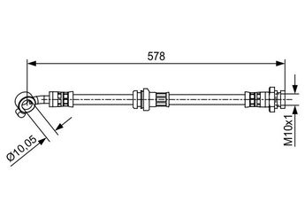 Fren Hortumu Ön Sol BOSCH 1 987 481 649  1987481649 1 987 481 649 462111HJ0B