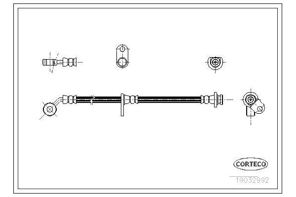 Fren Hortumu Ön Sağ veya Sol Honda Stream (RN1/3)(01.2001->)  CORTECO 19032992
