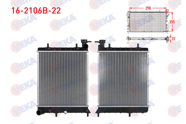 Su Radyatörü  Hyundai Grand Santa Fe (NC)(2013->)  VEKA 16-2106B-22