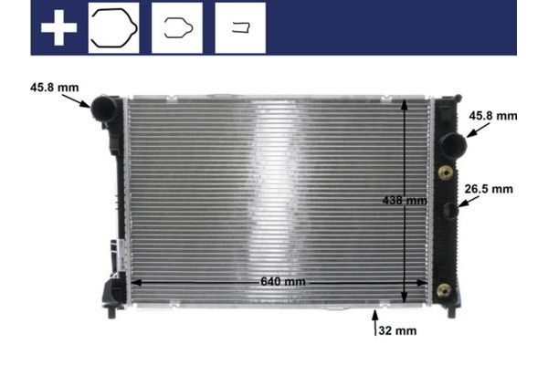 Su Radyatörü  Mercedes CLS (BM 218)(09.2010->)  MAHLE CR 1176 000S