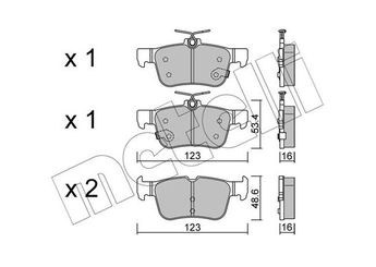 Fren Disk Balata Arka METELLI 22-1040-0  KTJX612M007AEB 2018449 2433333 5302023 5333787 5333798 5341206 5341207 5341209 BRF1497 BRF1499 BRF1549 DG9C2M007AB DG9C2M007BA DG9C2M007BB DG9C2M007CB DG9C2M007DB DG9C2M007GA DG9C2M007HA DG9C2M007JA DG9Z2200B DG9Z2200F DG9Z2200H DG9Z2200J DG9Z2200MA KTJ1GC2M007AA KTJ1GC2M007AB