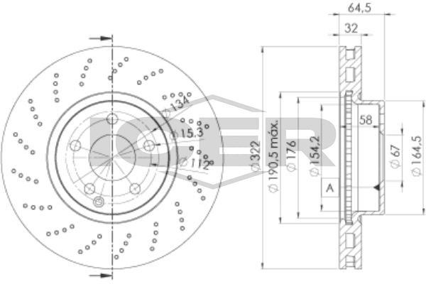 Fren Disk Ayna Ön Sağ ve Sol AP M2058VR
