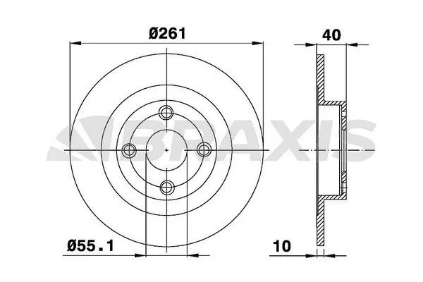 Fren Disk Ayna Arka Sağ ve Sol Mazda 323 F/S Sedan (BJ)(05.1998->)  BRAXIS AE0466
