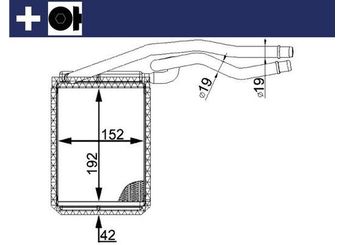 Kalorifer Radyatörü  MAHLE AH 22 000S  1206926 2S6H18B539AB