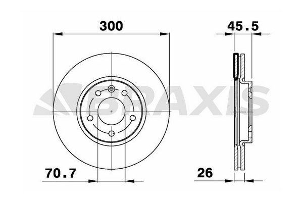Fren Disk Ayna Ön Sağ ve Sol Chevrolet Cruze (2009->)  BRAXIS AE0169