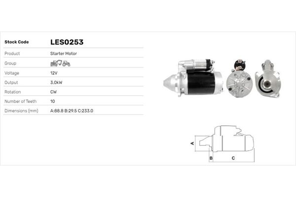 Marş Dinamosu  LUCAS ELEKTRIK LES0253