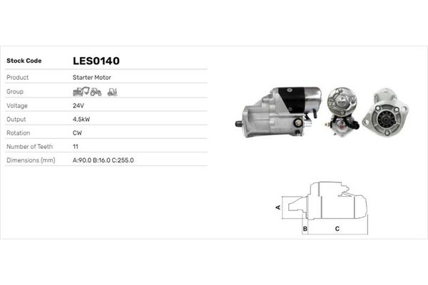Marş Dinamosu  LUCAS ELEKTRIK LES0140