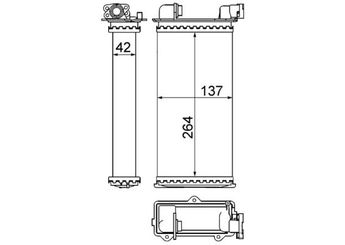 Kalorifer Radyatörü  MAHLE AH 94 000S  64118391362 1373772 1 373 772 64111373772 64 11 1 373 772 64 11 8 391 362 8391362 8 391 362