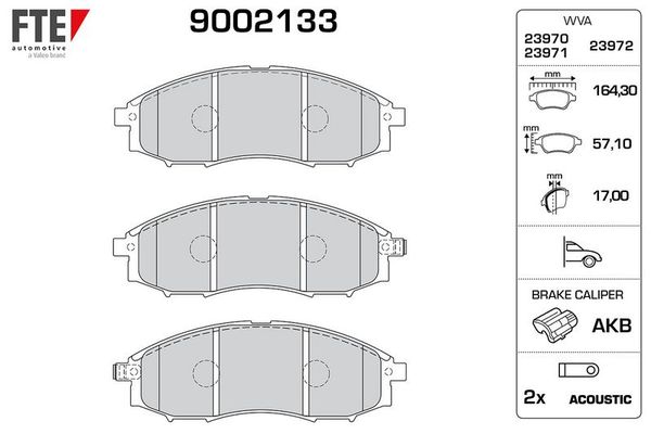 Fren Disk Balata Ön Nissan Navara NP300 Pickup (LCD22)(01.2008->)  FTE 9002133