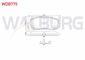 Fren Disk Balata Ön WALBURG WDB775  