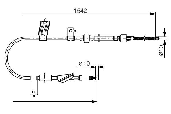 El Fren Teli Arka Sağ Honda Civic 3/4 Kapı (EJ/EK)(09.1995->)  BOSCH 1 987 482 084