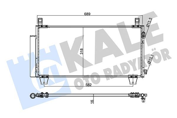 Klima Radyatörü  Toyota Yaris (KSP9/SCP9/NLP9)(2006->)  KALE 345825