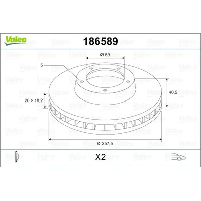 Fren Disk Ayna Ön Sağ ve Sol VALEO 186589