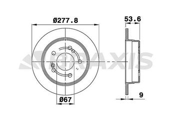Fren Disk Ayna Arka Sağ ve Sol BRAXIS AE0673  A2034230112 5098066AA