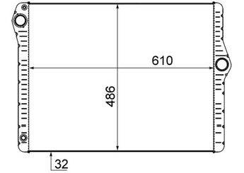 Su Radyatörü  MAHLE CR 1585 000S  2E0121253A 17117573257 17117603745 17117612954 17118615992 17118615994 17118617905 17118662853 17118663676 17118669005 7612954 7 612 954 7573257 7603745 8615994 8 615 994 8615992 8617905 8662853 8663676 8669005