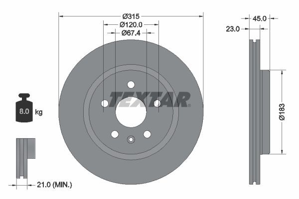 Fren Disk Ayna Arka Sağ ve Sol Opel Insignia B Grand Sport (2017->)  PSA ORJINAL 13595818