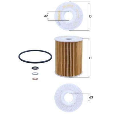 Yağ Filtresi  Opel Antara (2006->)  MAHLE OX 355/3D