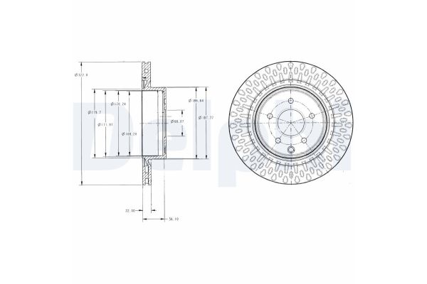 Fren Disk Ayna Arka Sağ ve Sol Nissan 350 Z (Z33)(07.2003->)  DELPHI BG4307