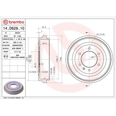 Kampana Arka Sağ veya Sol BREMBO 14.D629.10