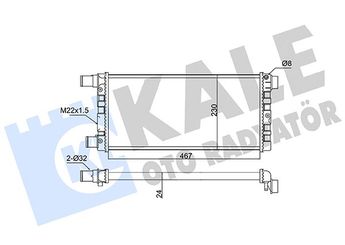 Su Radyatörü  KALE 351835  13267652 46405843 4641407 46414207 4645843 46472288 46475456 46521747 46783702 7700881 7705430 K46405843 K4641407 K46414207 K4645843 K46472288 K46475456 K46521747 K46783702