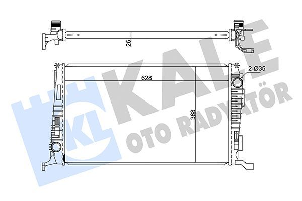 Su Radyatörü  Dacia Duster I (03.2010->)  KALE 346205