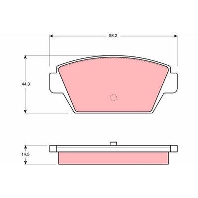 Fren Disk Balata Arka Mitsubishi Colt (C50A)(1989->)  TRW GDB945