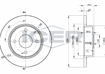 Fren Disk Ayna Ön Sağ ve Sol OTOZONE BD9069  402065F001 402065F003 40206-5F001 40206-5F003
