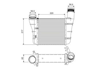 Turbo Radyatörü  VALEO 818757  8E0145805S 8E0145805F