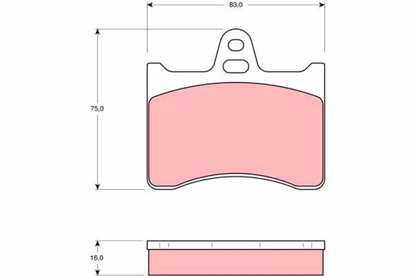 Fren Disk Balata Arka Citroen CX Break (07.1985->)  TRW GDB262