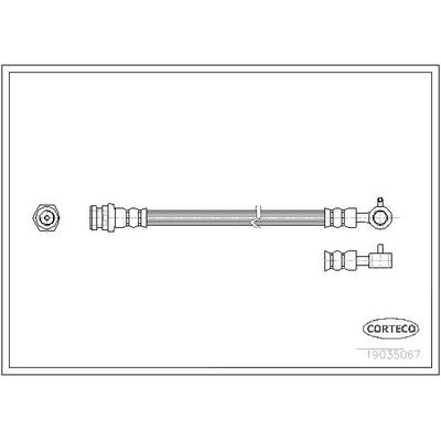 Fren Hortumu Ön Sağ Mazda MX-5 (NA)(09.1989->)  CORTECO 19035067