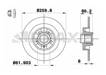 Fren Disk Ayna Arka Sağ ve Sol BRAXIS AD0332  432007556R