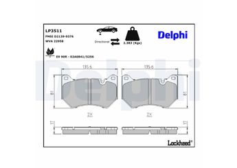 Fren Disk Balata Ön DELPHI LP3511  LP3511 80A698151C 80A698151H L80A698151C L80D698151 L80D698151A
