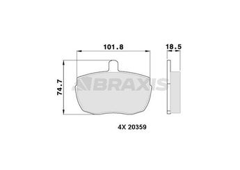 Fren Disk Balata Ön BRAXIS AA0304  RTC3163 STC2956 GBP267 GBP270 496150 1571570 6613708