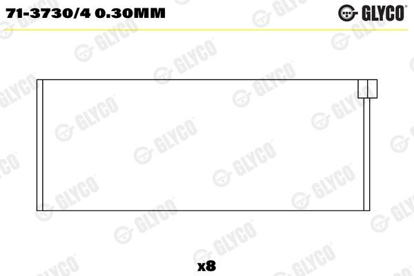 Kol Yatak (0.30)  GLYCO 71-3730/4 0.30mm