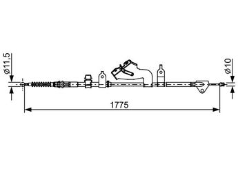 El Fren Teli Arka Sağ veya Sol BOSCH 1 987 482 655  1987482655 464200D210