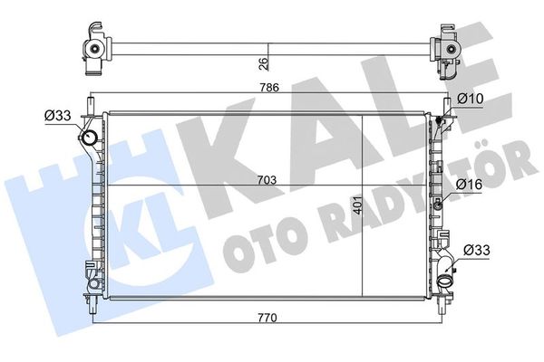 Su Radyatörü  Ford Transit Connect (TC7)(2002->)  KALE 0224301AB