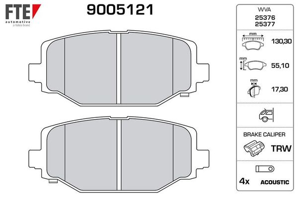 Fren Disk Balata Arka FTE 9005121