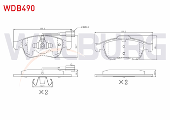 Fren Disk Balata Ön WALBURG WDB490  