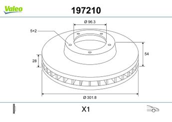 Fren Disk Ayna Ön Sağ ve Sol VALEO 197210  517123E000 51712-3E000 517123E500 51712-3E500