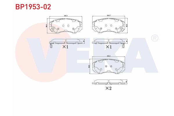 Fren Disk Balata Ön Kia Sportage (KM)(2005->)  VEKA BP1953-02