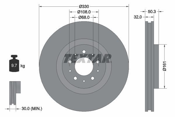 Fren Disk Ayna Ön Sağ ve Sol Volvo S60 Sedan (08.2000->)  AYD 51397