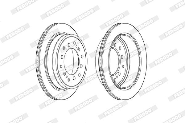 Fren Disk Ayna Arka Sağ ve Sol Toyota Land Cruiser (J15)(2018->)  FERODO DDF2505C