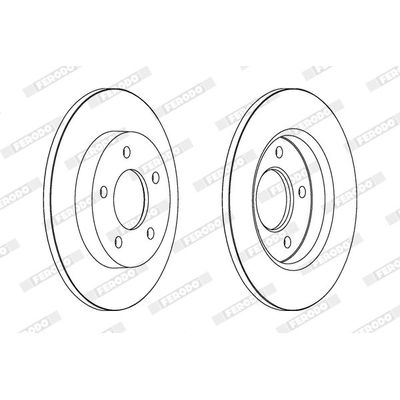 Fren Disk Ayna Arka Sağ ve Sol Mazda 3 Sedan (BK)(06.2003->)  FERODO DDF1420C