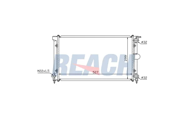 Su Radyatörü  Volkswagen Scirocco I (531)(08.1974->1981)  BEHR CR 340 001S