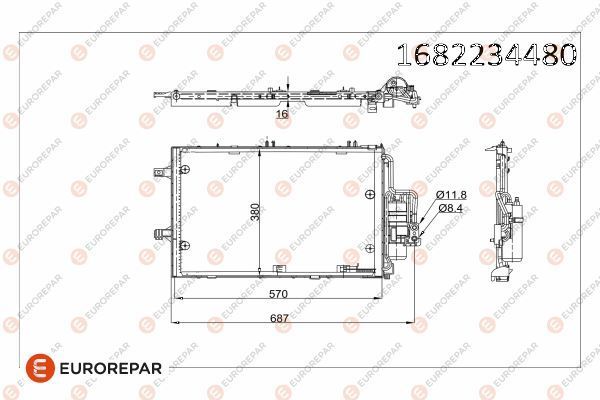 Klima Radyatörü  Opel Tigra Twin Top (2004->)  EUROREPAR 1682234480