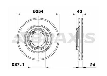 Fren Disk Ayna Ön Sağ ve Sol BRAXIS AE0417  581294A000 58129-4A000 581294A100
