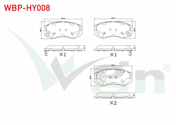 Fren Disk Balata Ön WGN WBP-HY008  